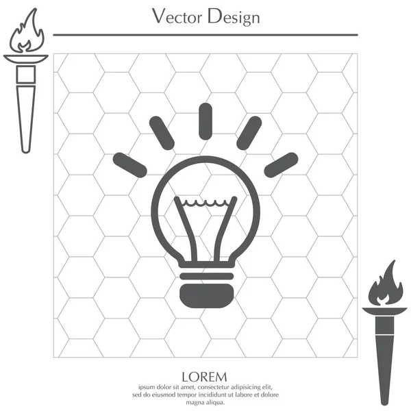 Icono de ideas de signo de luz — Vector de stock