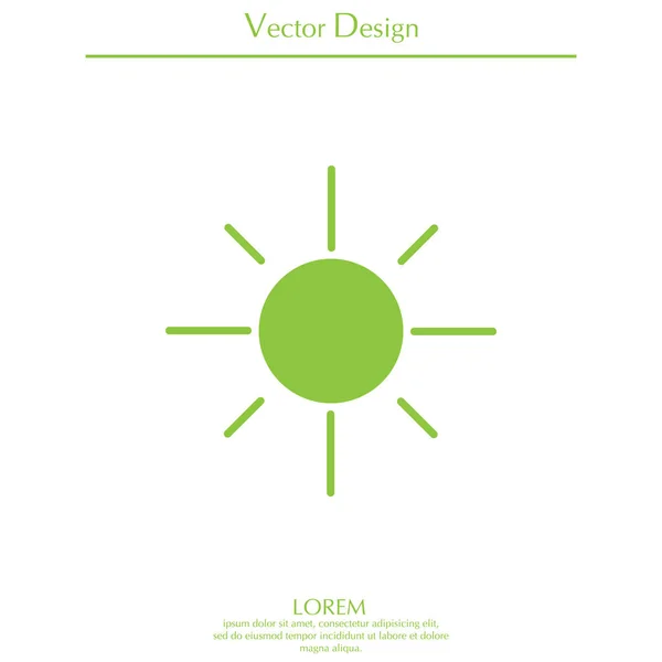 Icône soleil web — Image vectorielle