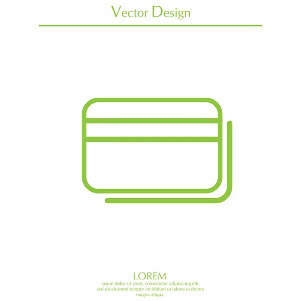 Icono de tarjeta de crédito — Vector de stock