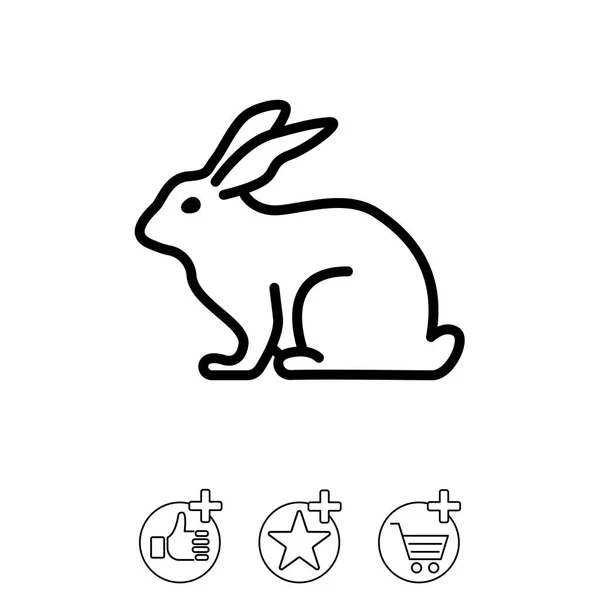 Web Rabbit icono — Vector de stock