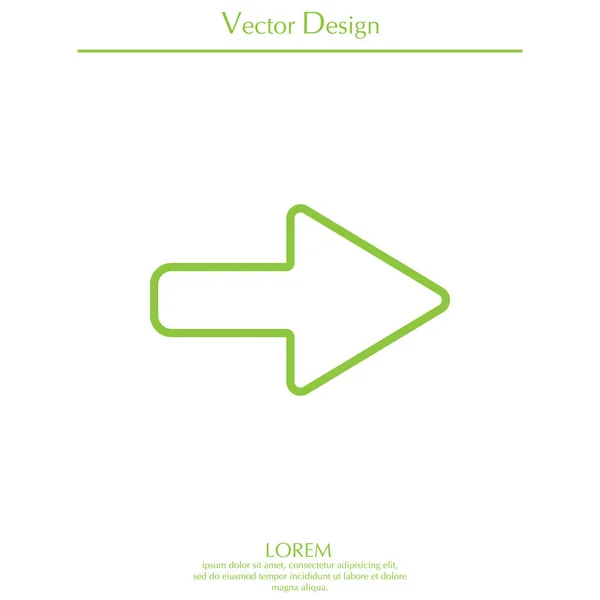 Design a nyíl ikonra — Stock Vector