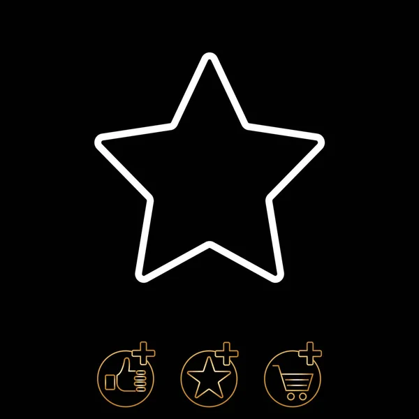 Progettazione di Star Icon — Vettoriale Stock