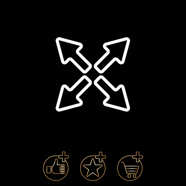 Diseño del icono de flechas — Vector de stock