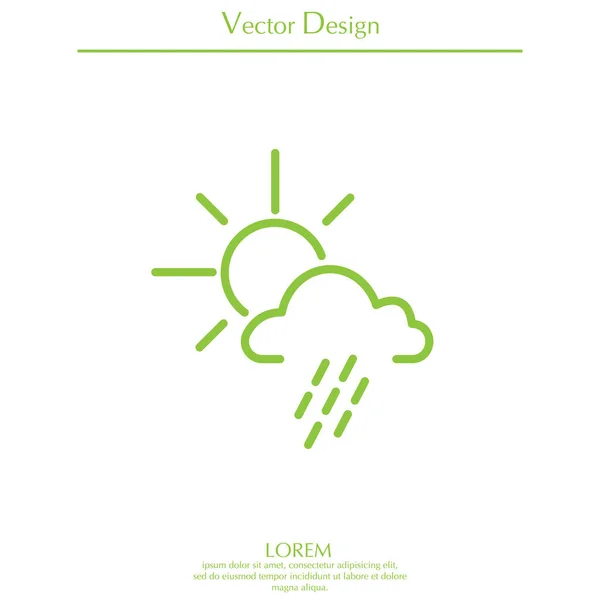 Icône de ligne météo — Image vectorielle