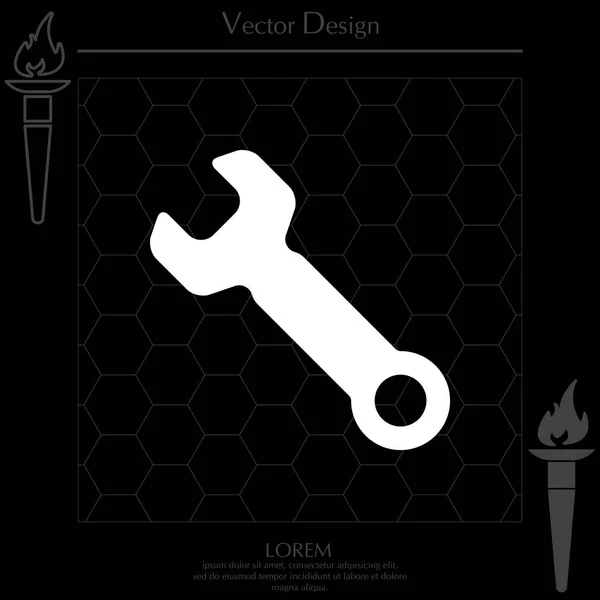 Wrench web icon — Stock Vector