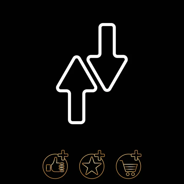 Conception de l'icône flèches — Image vectorielle