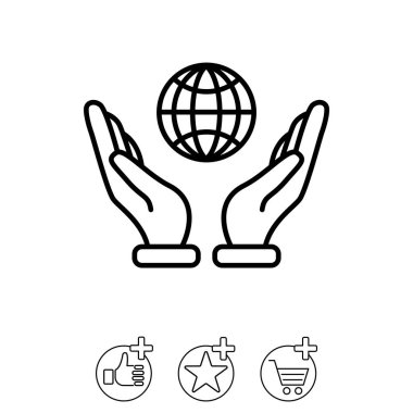 Ellerin simgesinde Küre