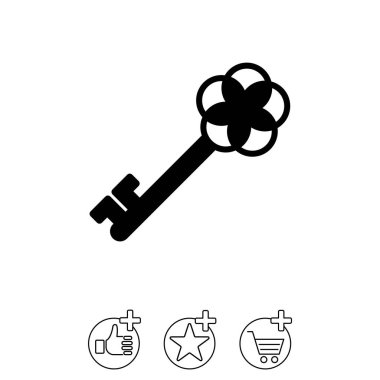 Anahtar düz stil ikonu