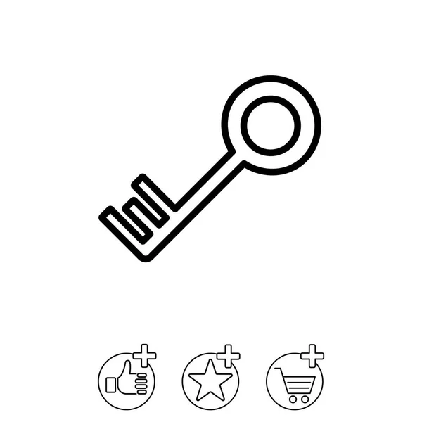 Icono de estilo plano clave — Vector de stock