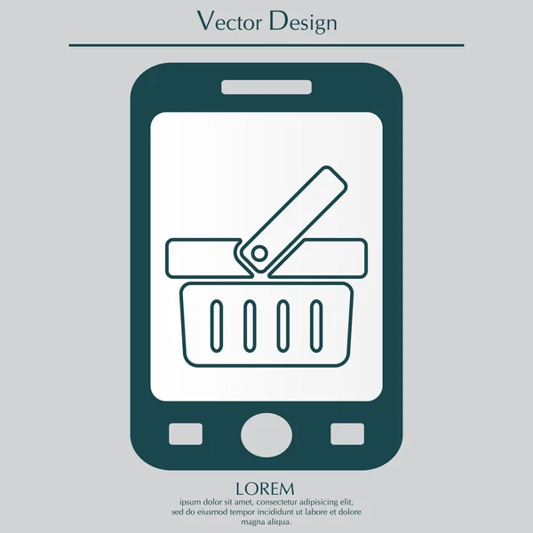 Ícone da cesta de compras — Vetor de Stock