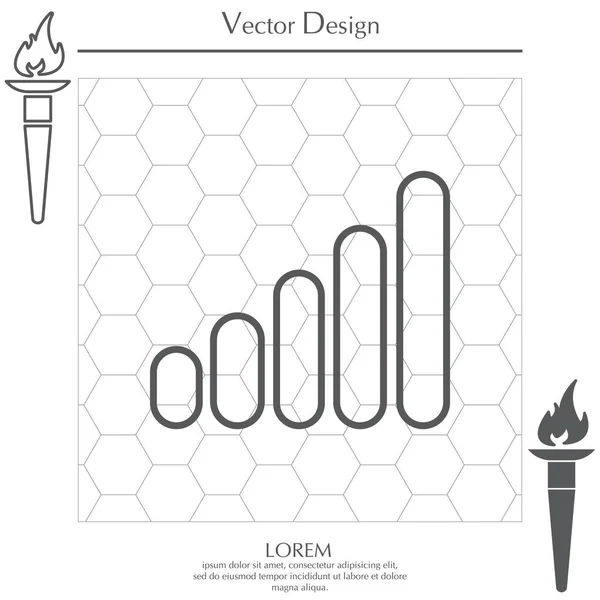 Wachsende Graphenzeilensymbole — Stockvektor