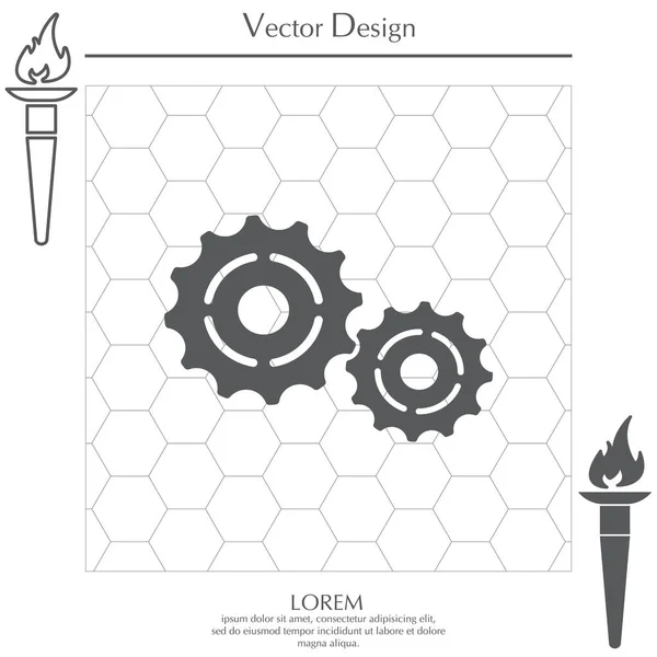 Paramètres de rouage Icône — Image vectorielle