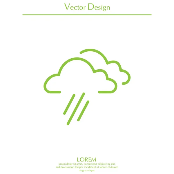Icône de ligne météo — Image vectorielle