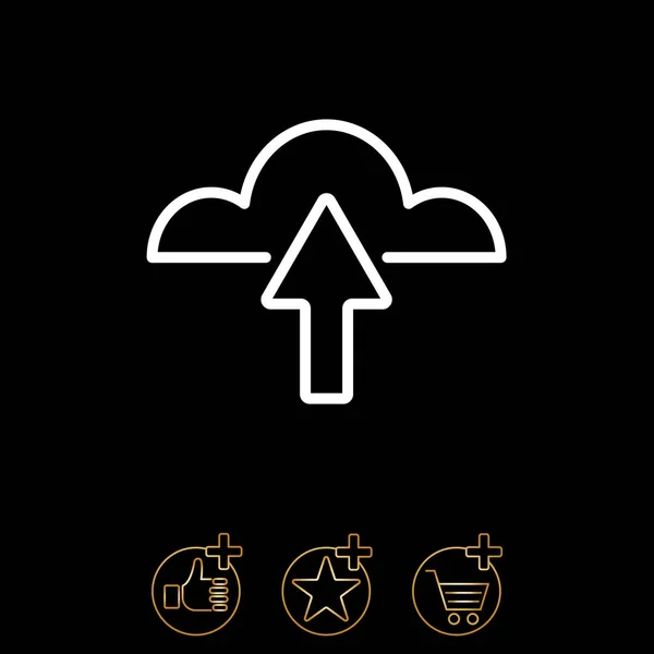 Nube subir icono — Vector de stock