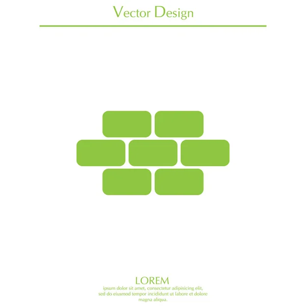 Briques ligne icône — Image vectorielle