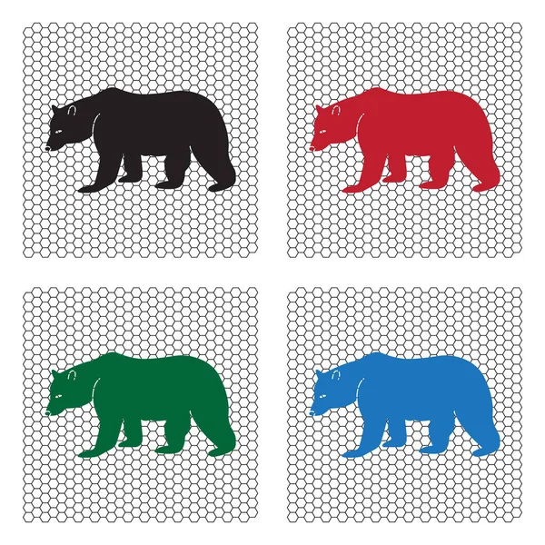 Icona simbolo dell'orso — Vettoriale Stock