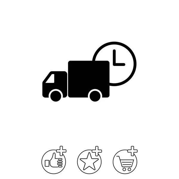 Expreslevering vrachtwagen pictogram — Stockvector