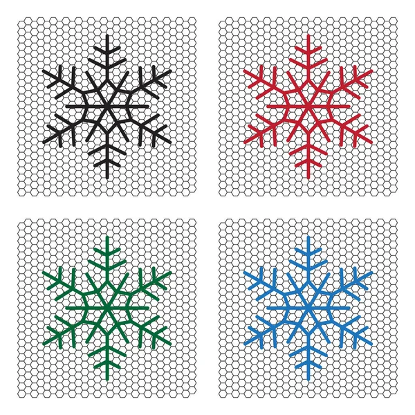 Design of Snowflake icon — Stock Vector