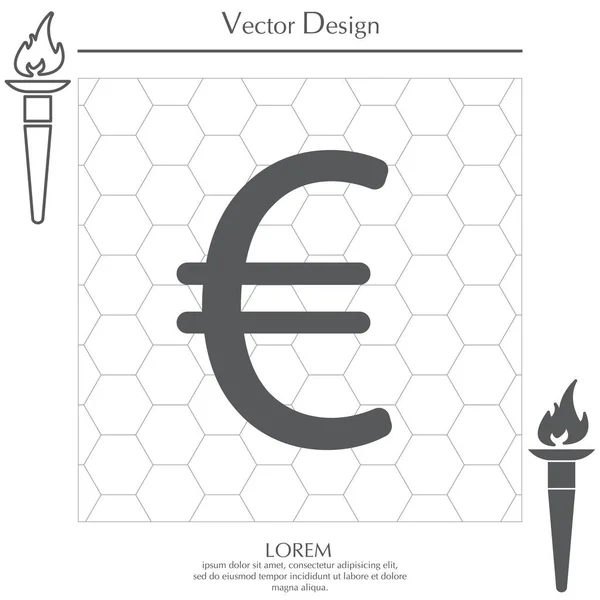 Euro signo icono — Vector de stock