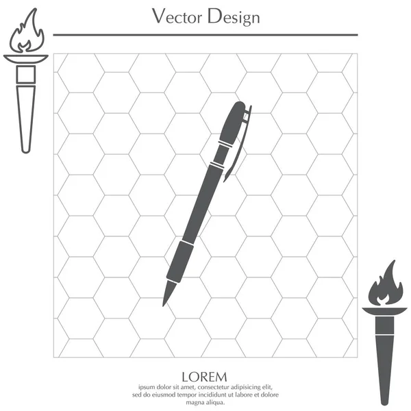 Design der Stift-Ikone — Stockvektor