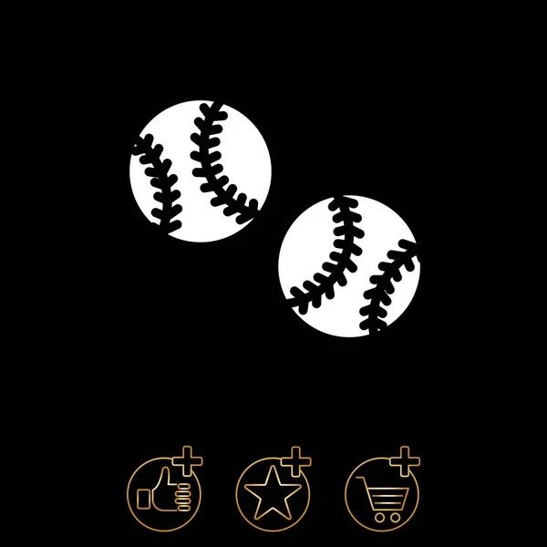 Icono de bolas de béisbol — Archivo Imágenes Vectoriales