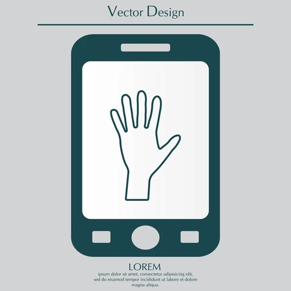 Línea de mano icono vector — Vector de stock