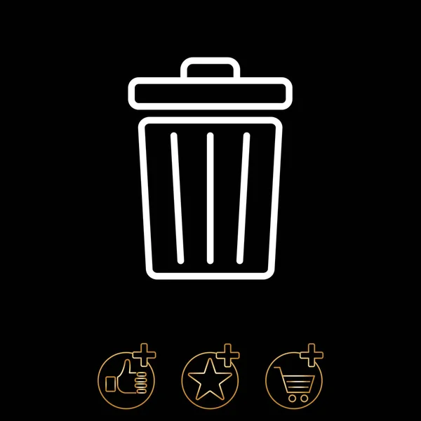 Icône poubelle — Image vectorielle