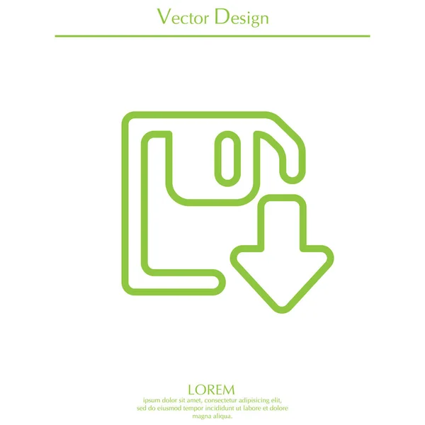 Télécharger l'icône ligne — Image vectorielle