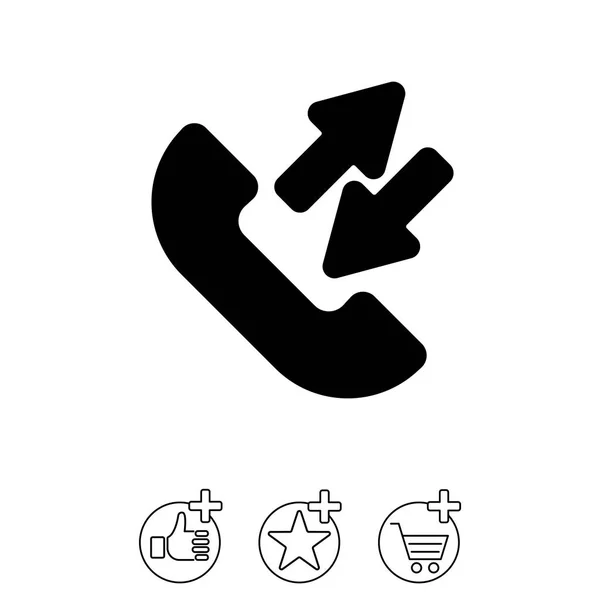 Ícone de chamadas de entrada e saída — Vetor de Stock
