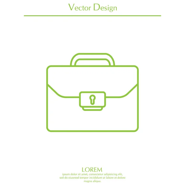 Icono del maletín simple — Vector de stock