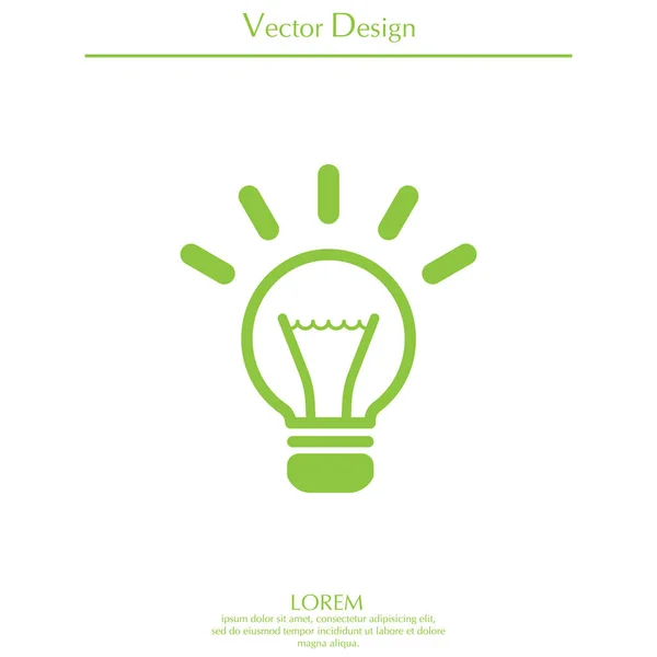 Icono de ideas de signo de luz — Vector de stock