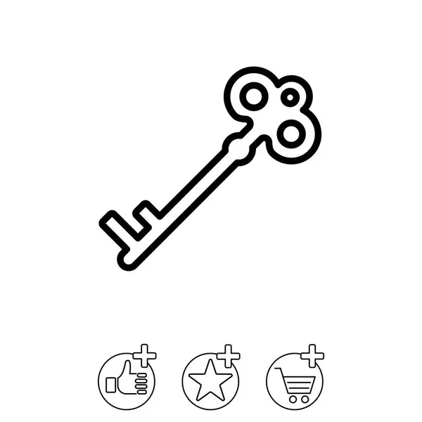 Icono de estilo plano clave — Vector de stock