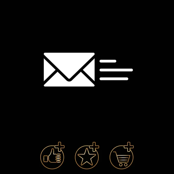 Envoyer une icône de message — Image vectorielle