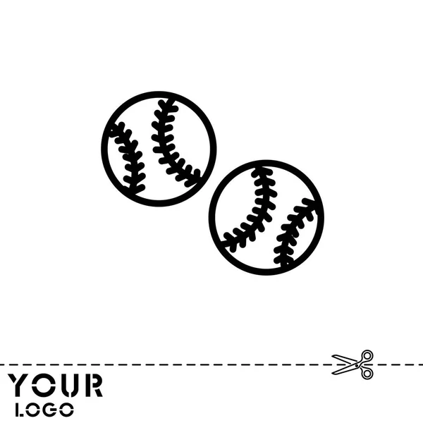 Icône balles de baseball — Image vectorielle