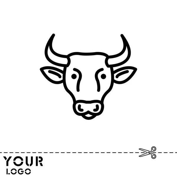 Krowa proste ikona — Wektor stockowy