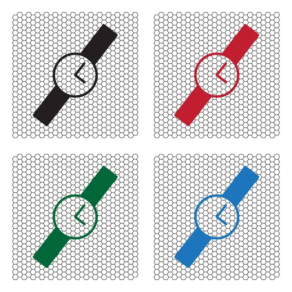 Relógio de pulso ícone simples — Vetor de Stock