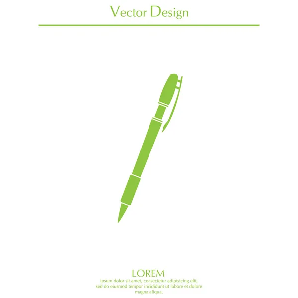 Diseño del icono de la pluma — Vector de stock