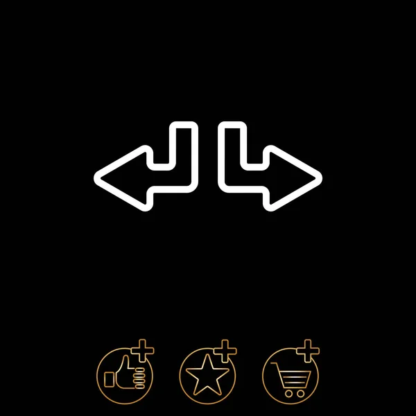 Design of arrows icon — Stock Vector