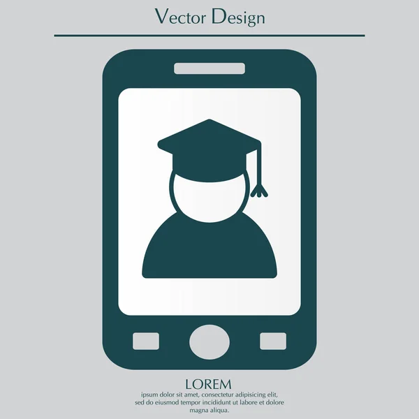 Icono de la tapa de graduación — Vector de stock