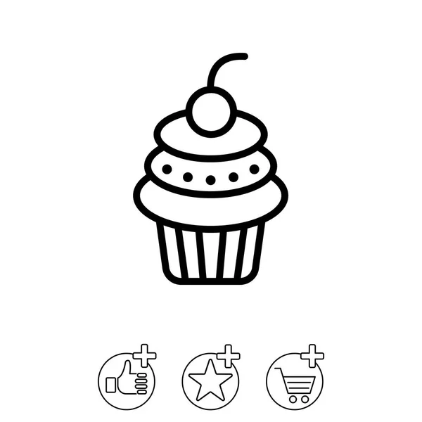 Design torta ikon — Stock Vector