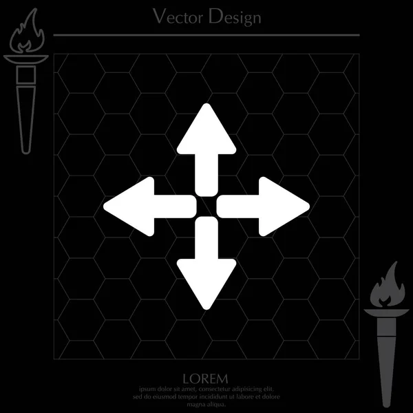 Diseño del icono de flechas — Vector de stock