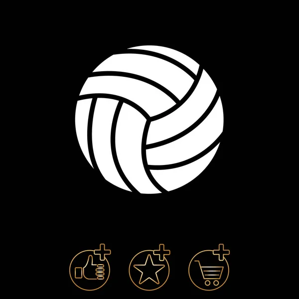 Volleyboll bollen ikonen — Stock vektor