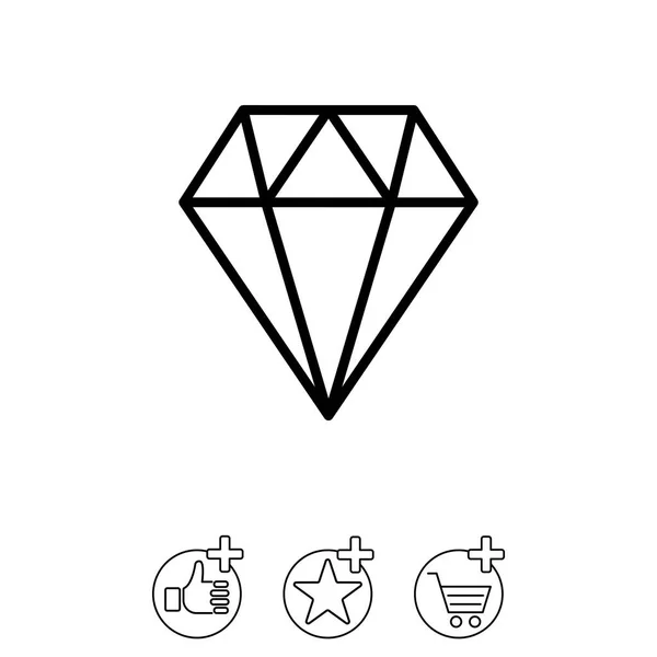 Download Diamond outline icon, modern minimal flat design style. Gem vector illustration, jewelry line ...