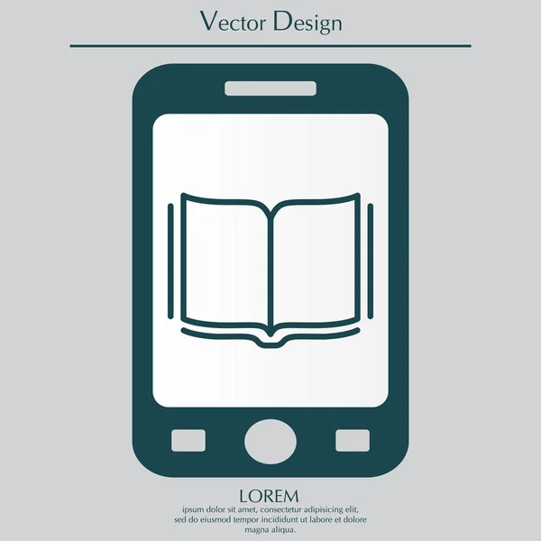 Design der Buch-Ikone — Stockvektor