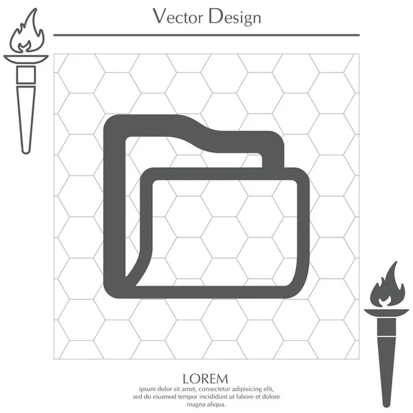 Icône de dossier de document — Image vectorielle