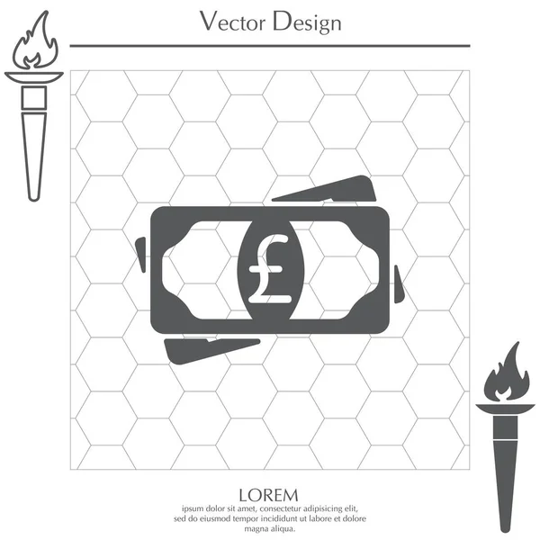 Web icono de la libra — Vector de stock