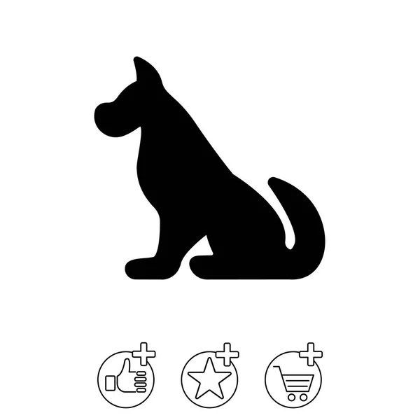 Kutya silhouette ikon — Stock Vector