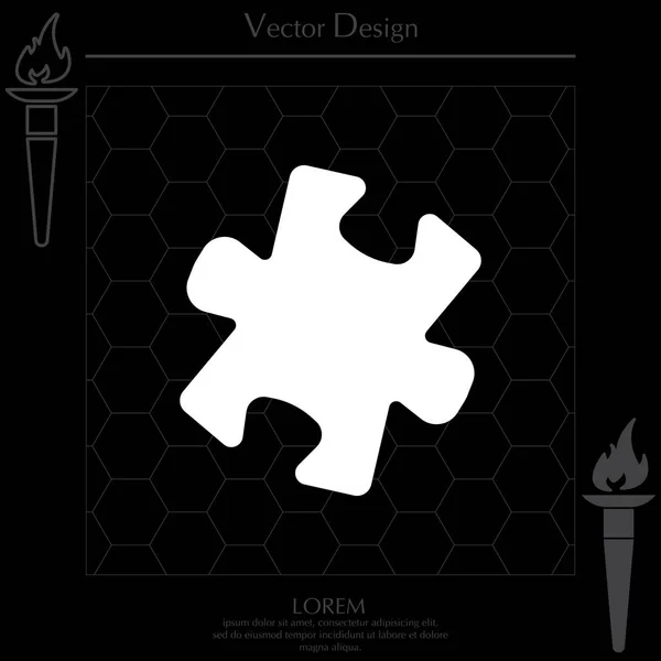 Puzzle icono de línea — Vector de stock