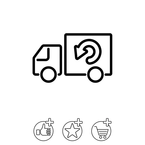 Bestelvrachtwagen pictogram — Stockvector