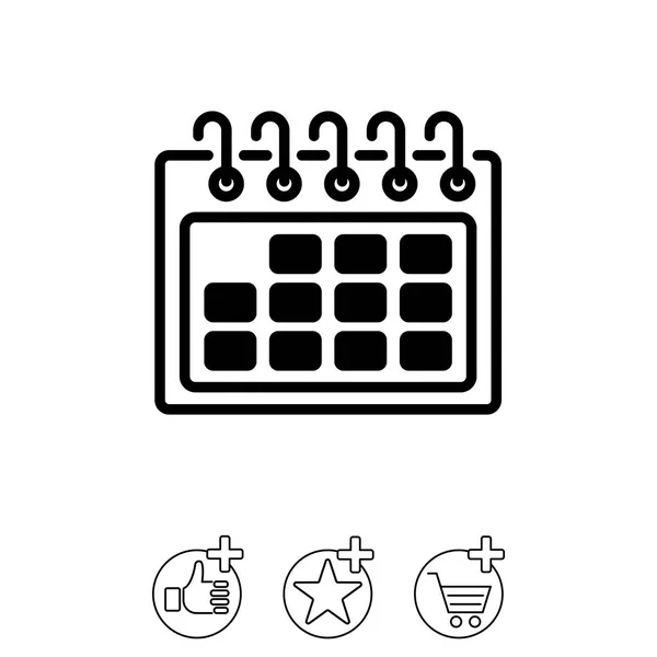 Kalenderzeilen-Symbol — Stockvektor